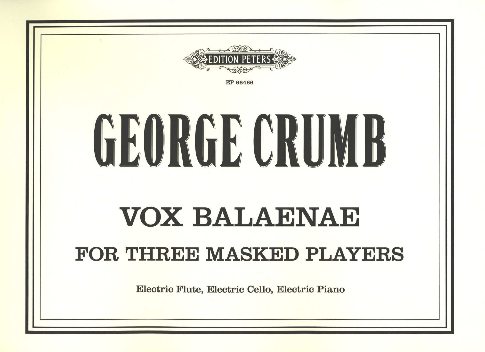 Crumb: Vox Balaenae for Three Masked Players