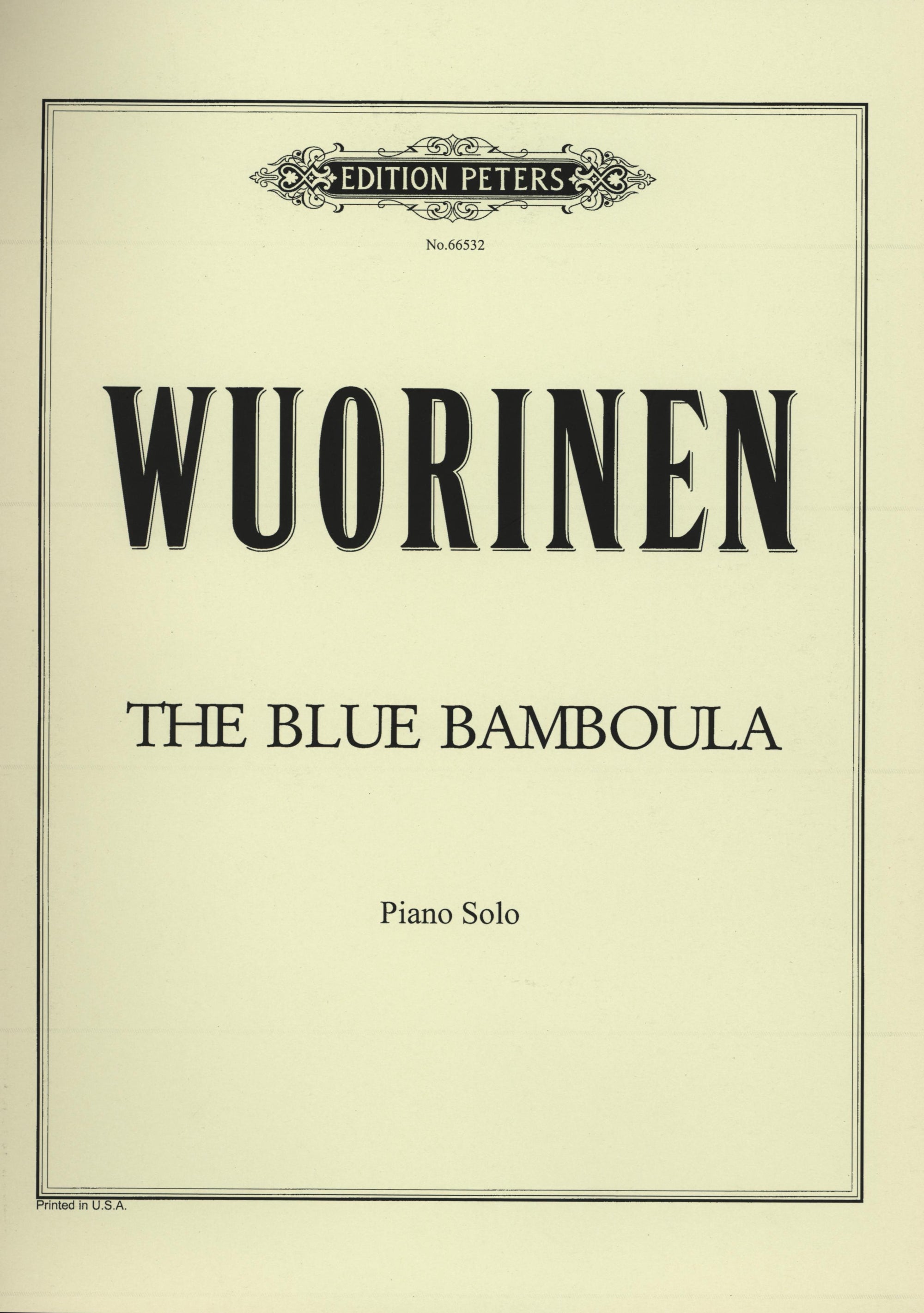 Wuorinen: The Blue Bamboula