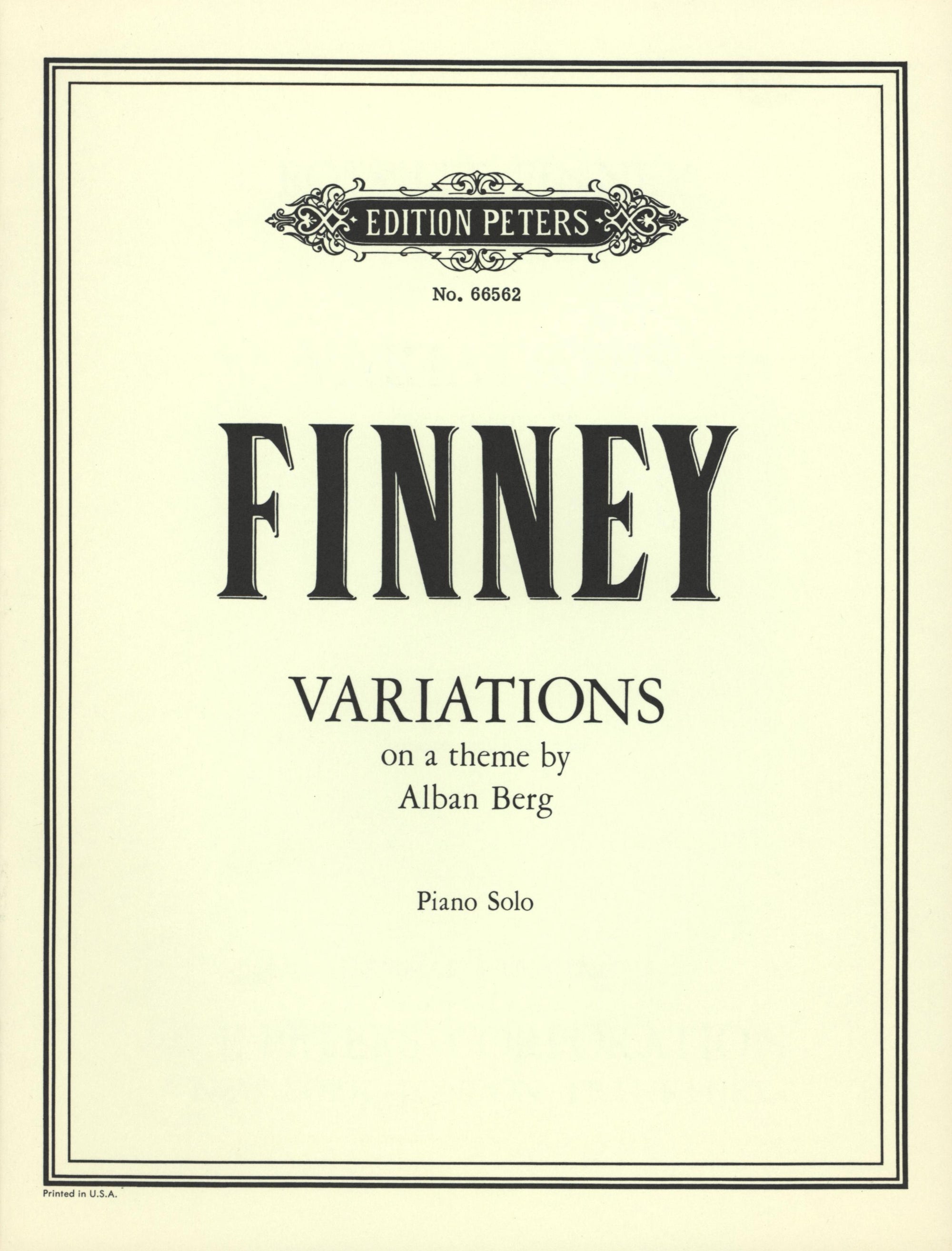 Finney: Variations on a Theme by Alan Berg