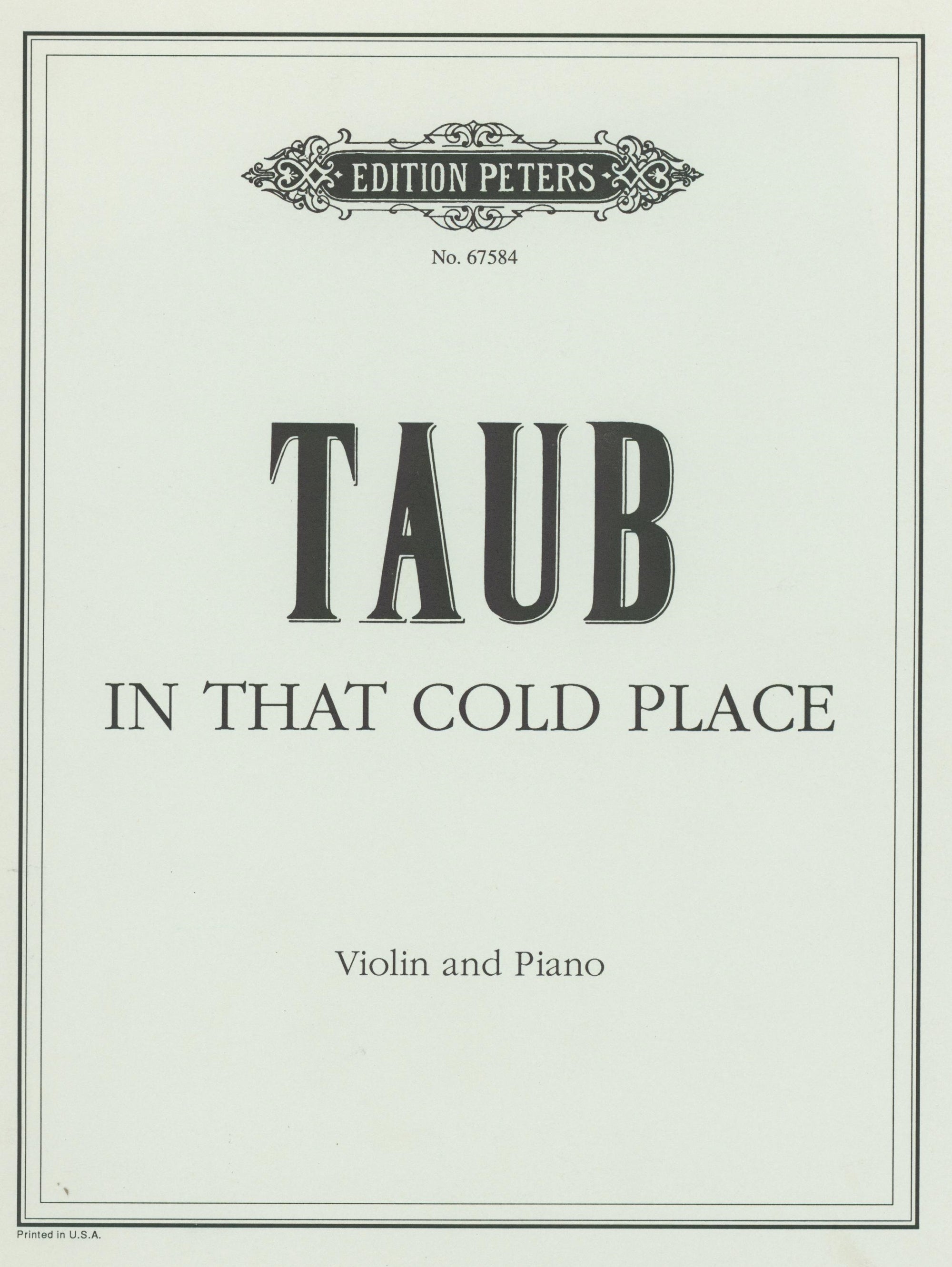 Taub: In That Cold Place