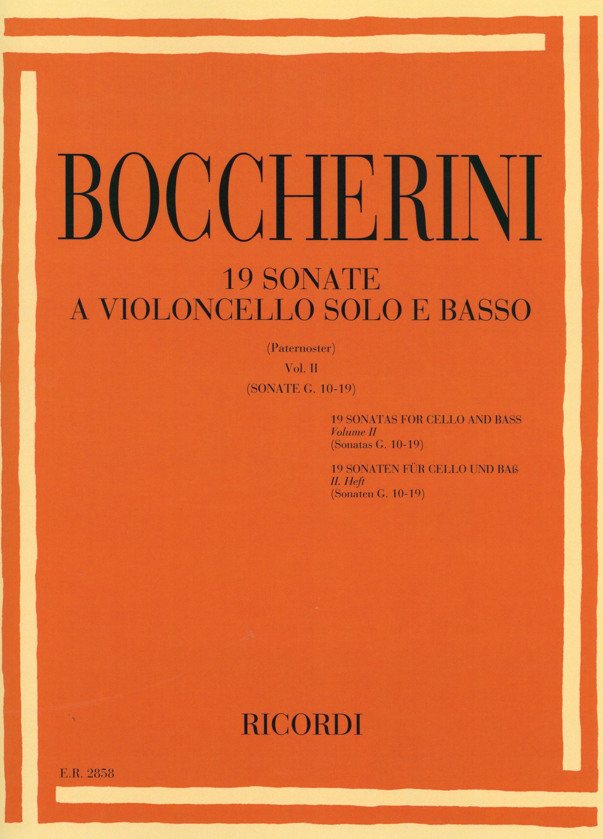 Boccherini: Cello Sonatas - Volume 2 (G. 10-19)