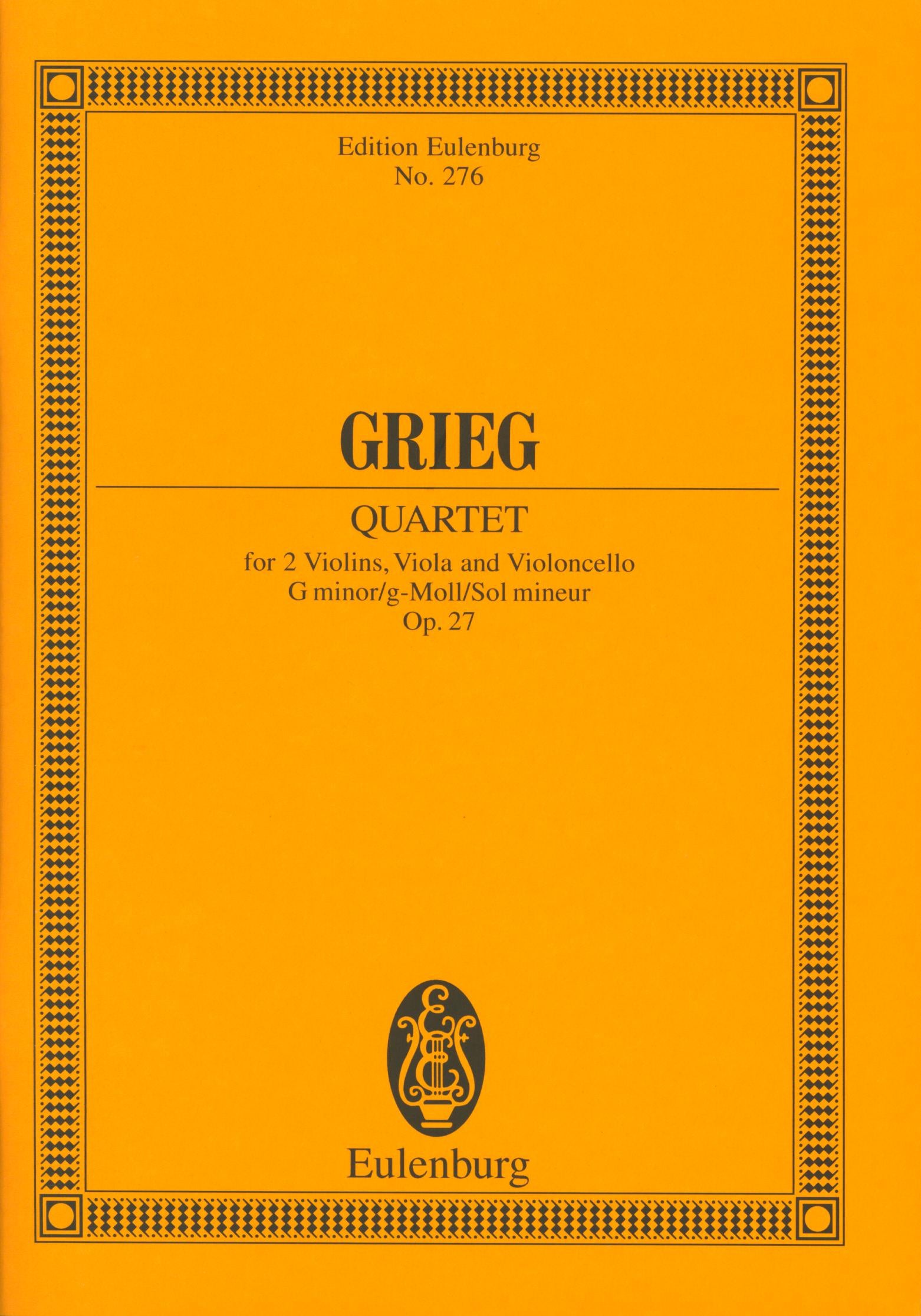 Grieg: String Quartet in G Minor, Op. 27