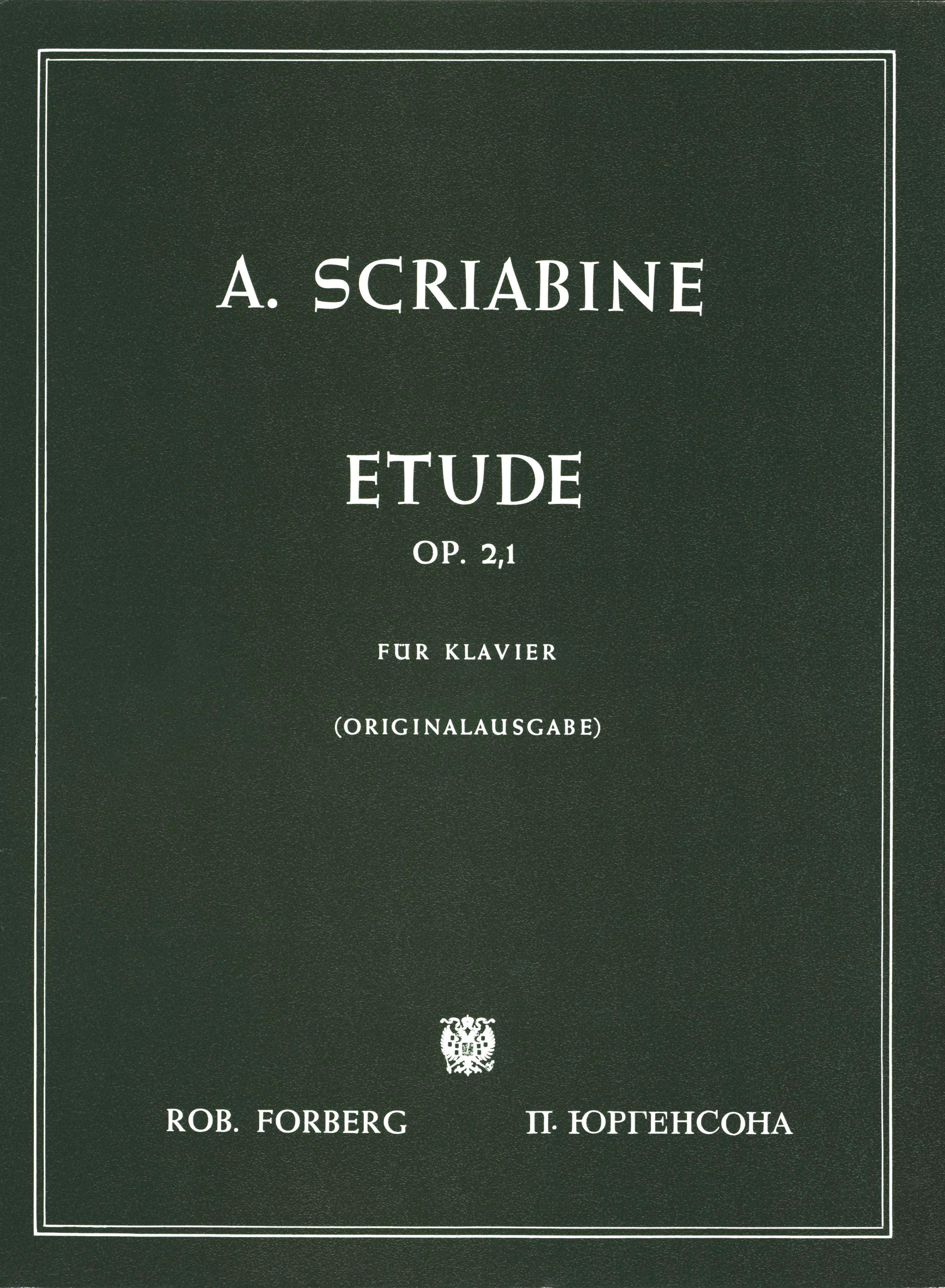 Scriabin: Étude in C-sharp Minor, Op. 2, No. 1