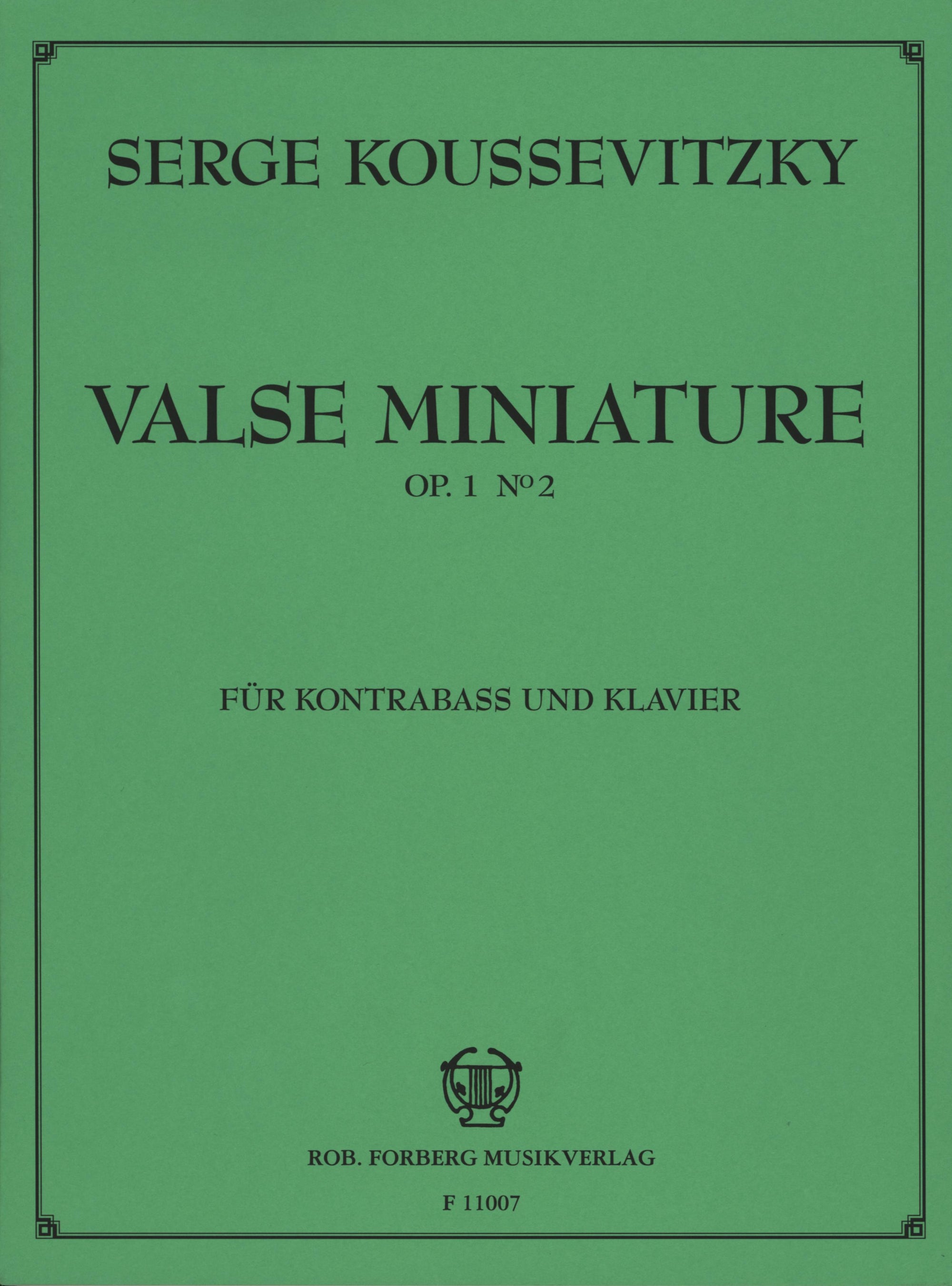 Koussevitzky: Valse Miniature, Op. 1, No. 2