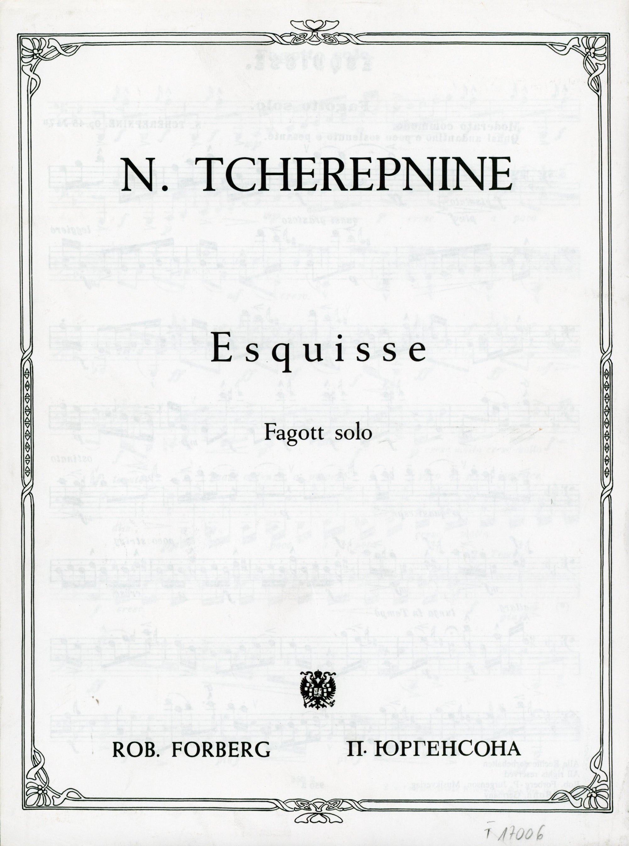 Tcherepnin: Esquisse, Op. 45, No. 7