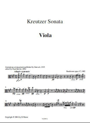 Beethoven: Sonata in A Major, Op. 47 (arr. for string quintet)