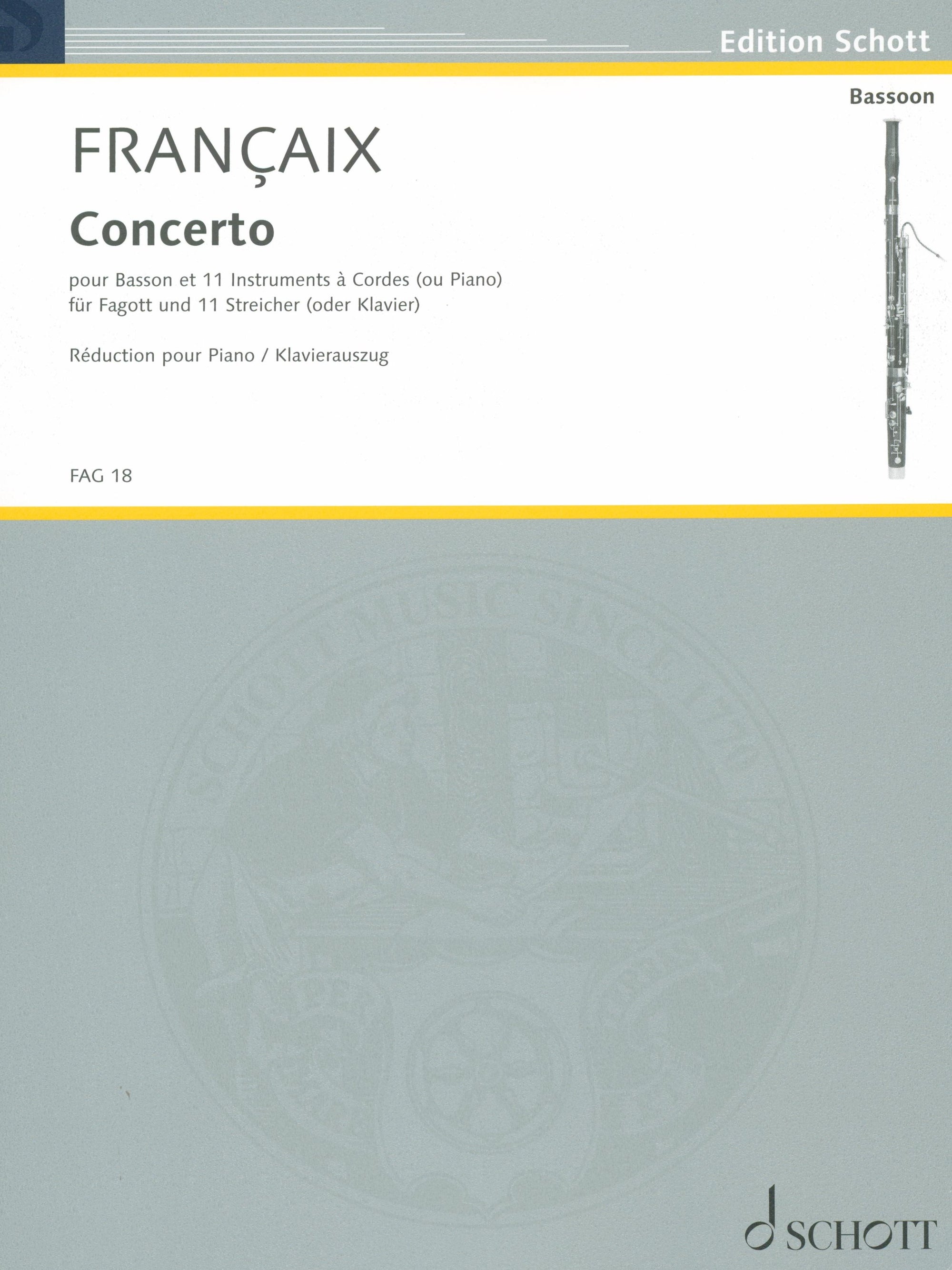 Françaix: Concerto for Bassoon and 11 Strings