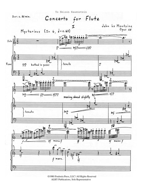 La Montaine: Flute Concerto