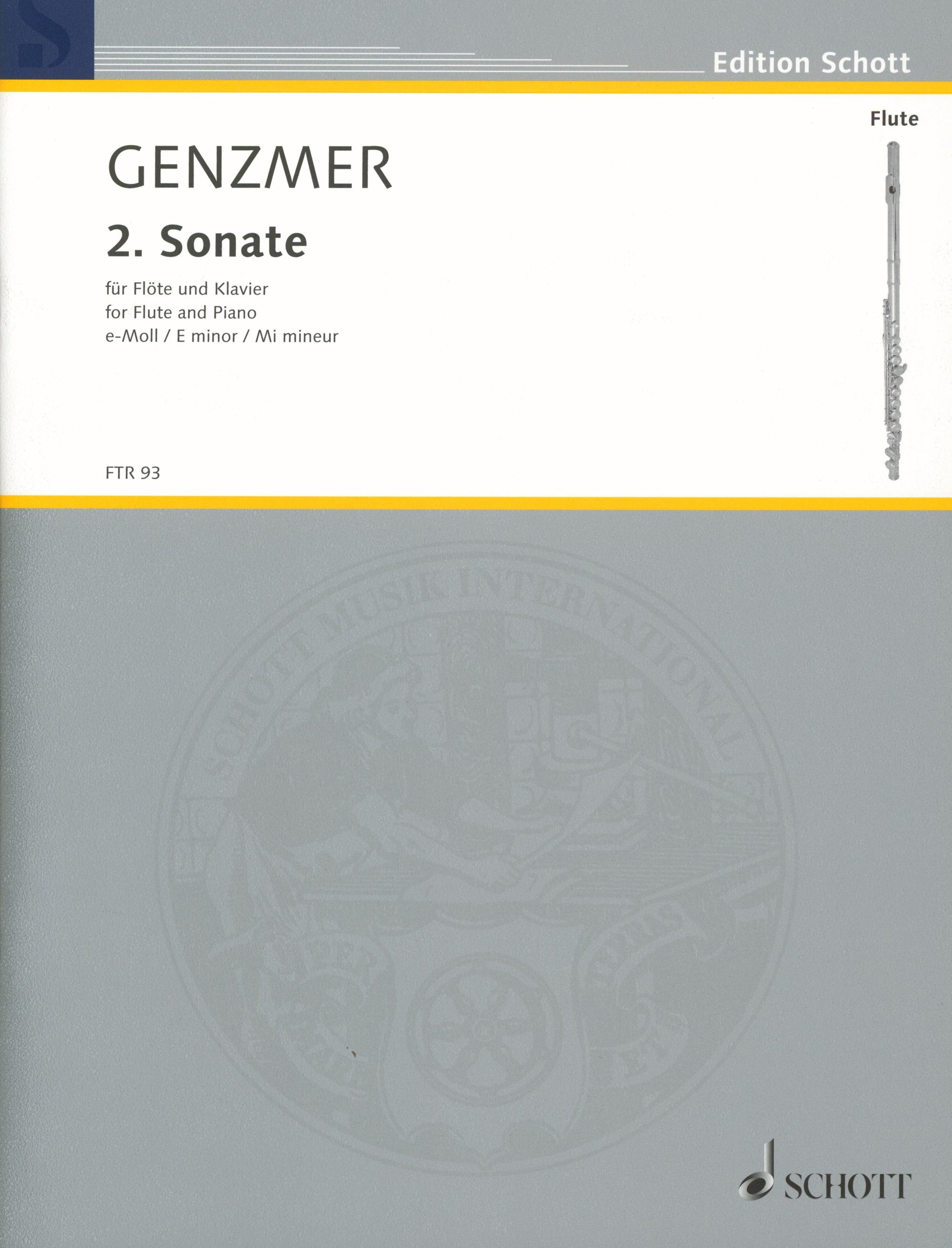 Genzmer: Flute Sonata No. 2 in E Minor, GeWV 223