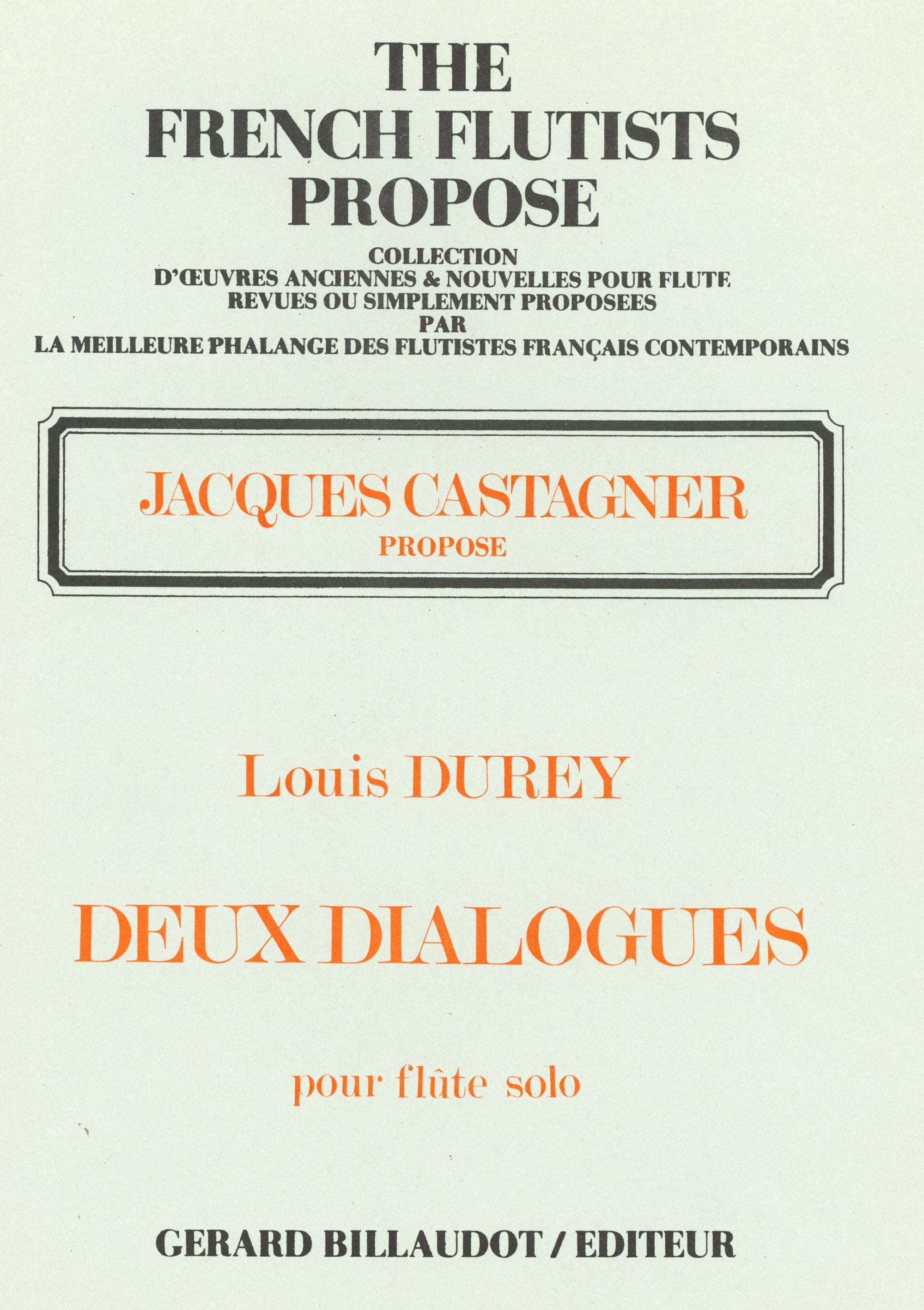Durey: Deux Dialogues, Op. 114