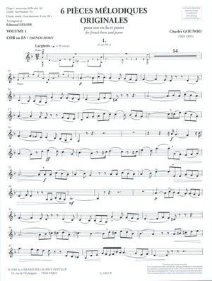 Gounod: 6 pièces mélodiques originales - Volume 1
