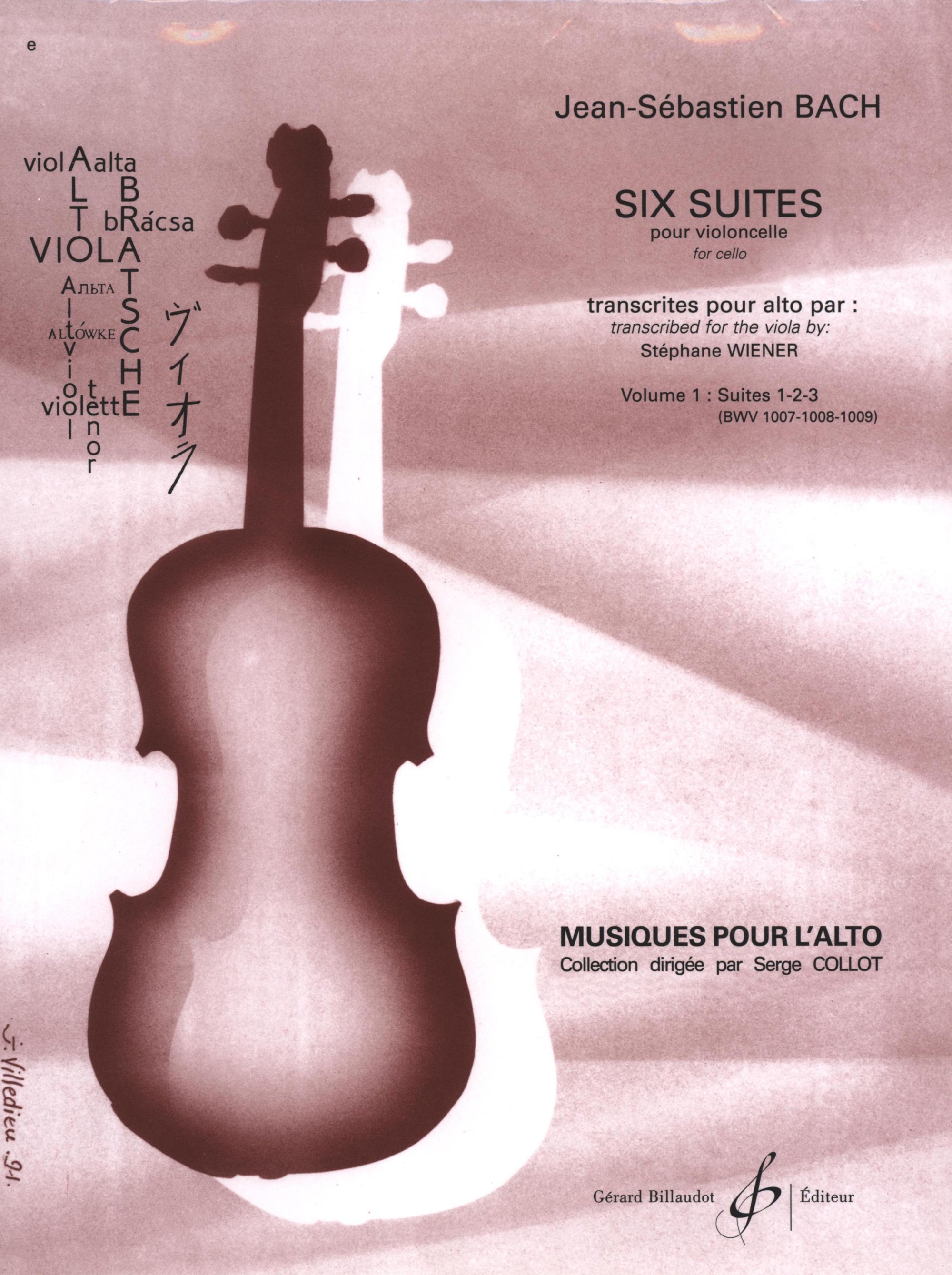 Bach: 6 Cello Suites Transcribed for Viola - Volume 1 (Nos. 1-3)