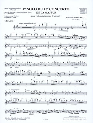 Viotti: 1st Solo from the 13th Violin Concerto in A Major
