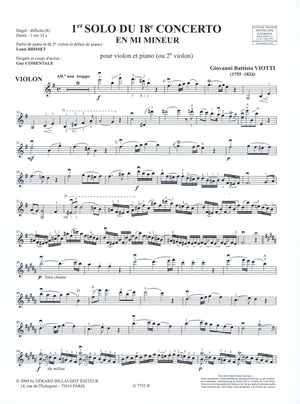 Viotti: 1st Solo from the 18th Violin Conceto in E Minor