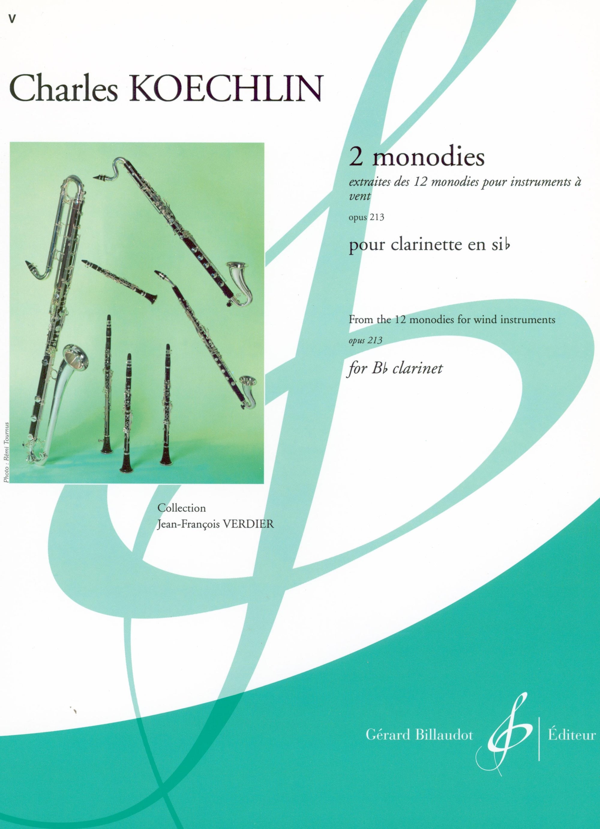 Koechlin: 2 Monodies for Solo Clarinet, Op. 213