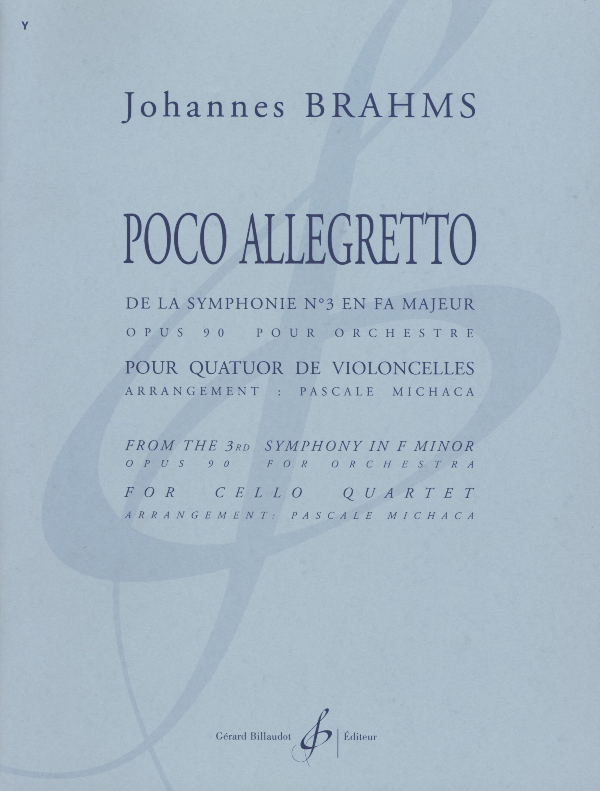 Brahms: Poco Allegretto from Symphony No. 3 (arr. for cello quartet)