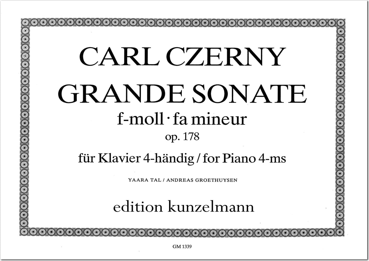 Czerny: Grande Sonata in F Minor, Op. 178