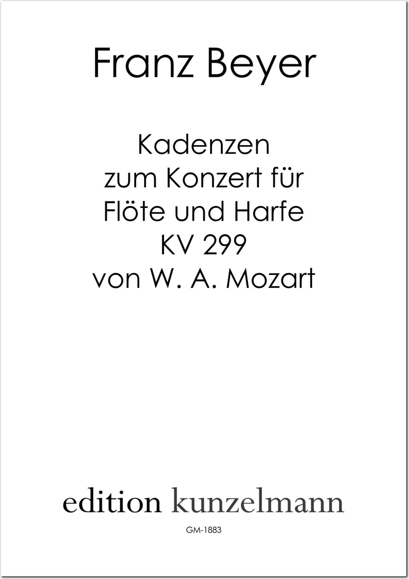 Beyer: Cadenzas to Mozart's Concerto for Flute and Harp, K. 299
