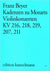 Beyer: Cadenzas to Mozart's Violin Concerti, K. 207, 211, 216, 218, 219