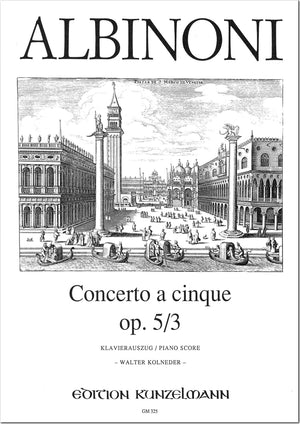 Albinoni: Concerto a cinque in D Major, Op. 5, No. 3