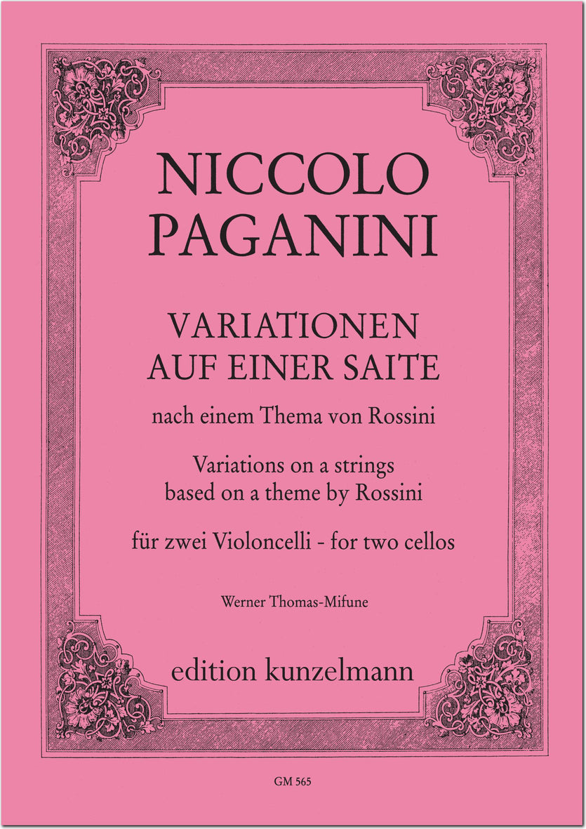 Paganini: Variations on Rossini's "Dal tuo stellato soglio"
