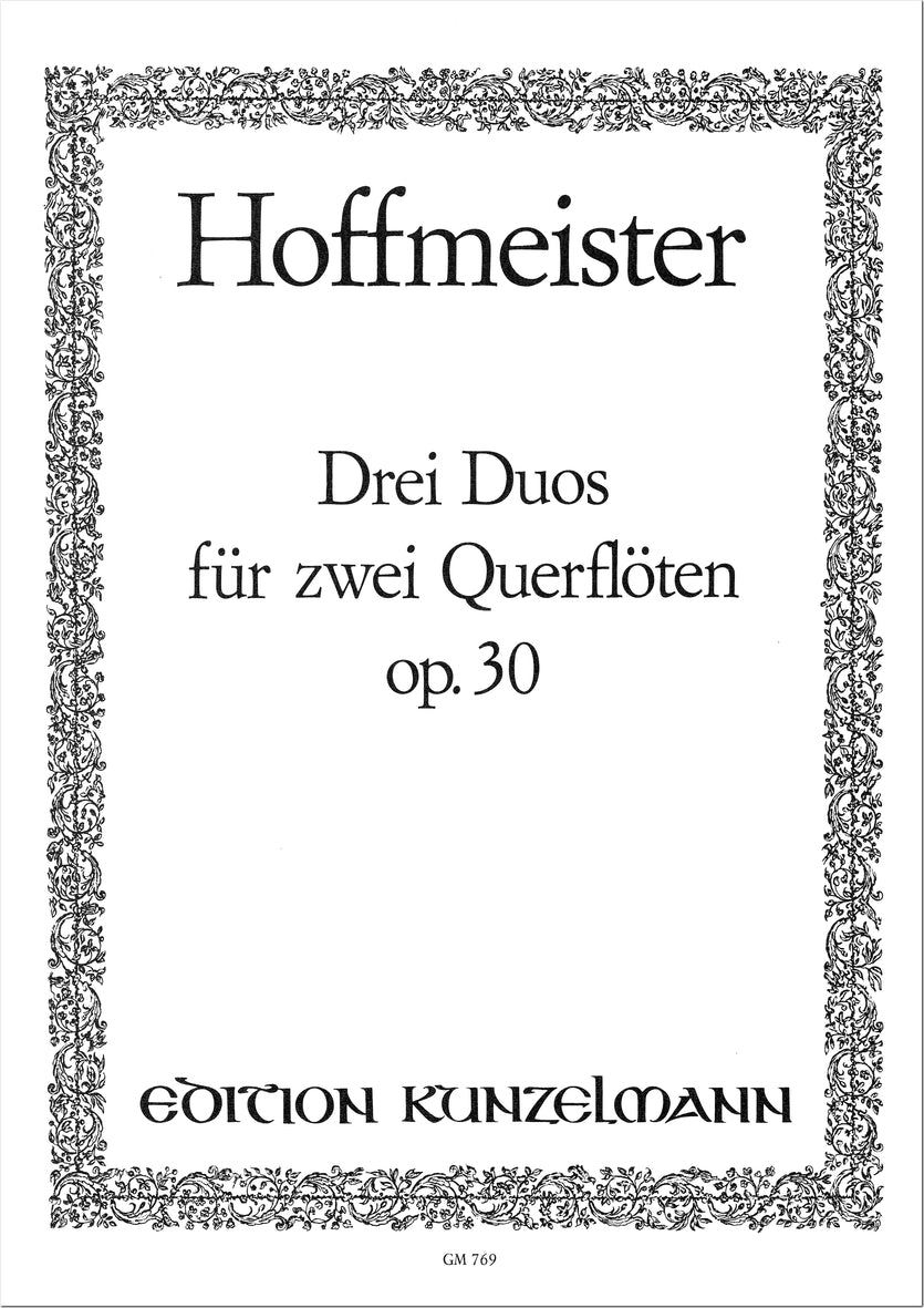Hoffmeister: 3 Duets for 2 Flutes, Op. 30