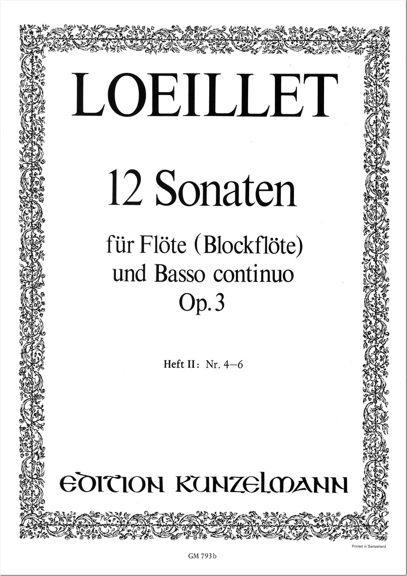 Loeillet: Flute Sonatas, Op. 3 - Volume 2 (Nos. 4-6)
