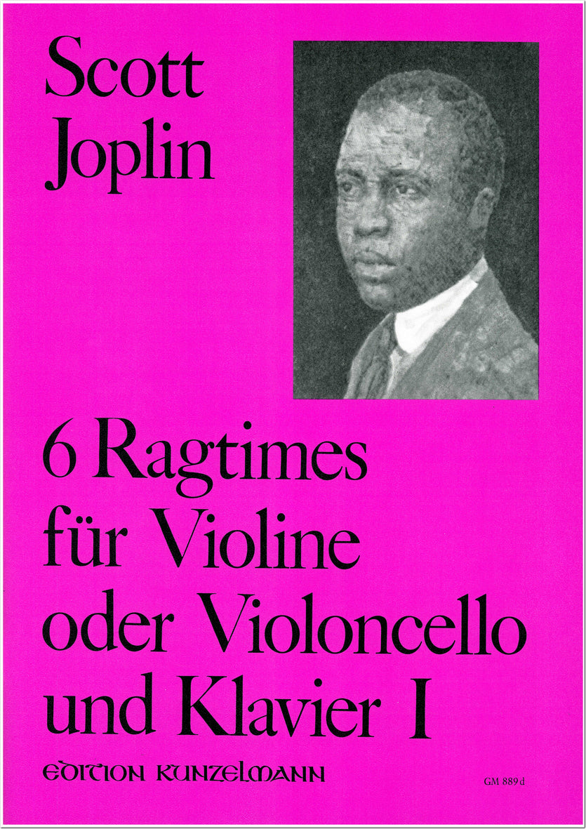 Joplin: 6 Ragtimes for Violin (or Cello) and Piano - Volume 1