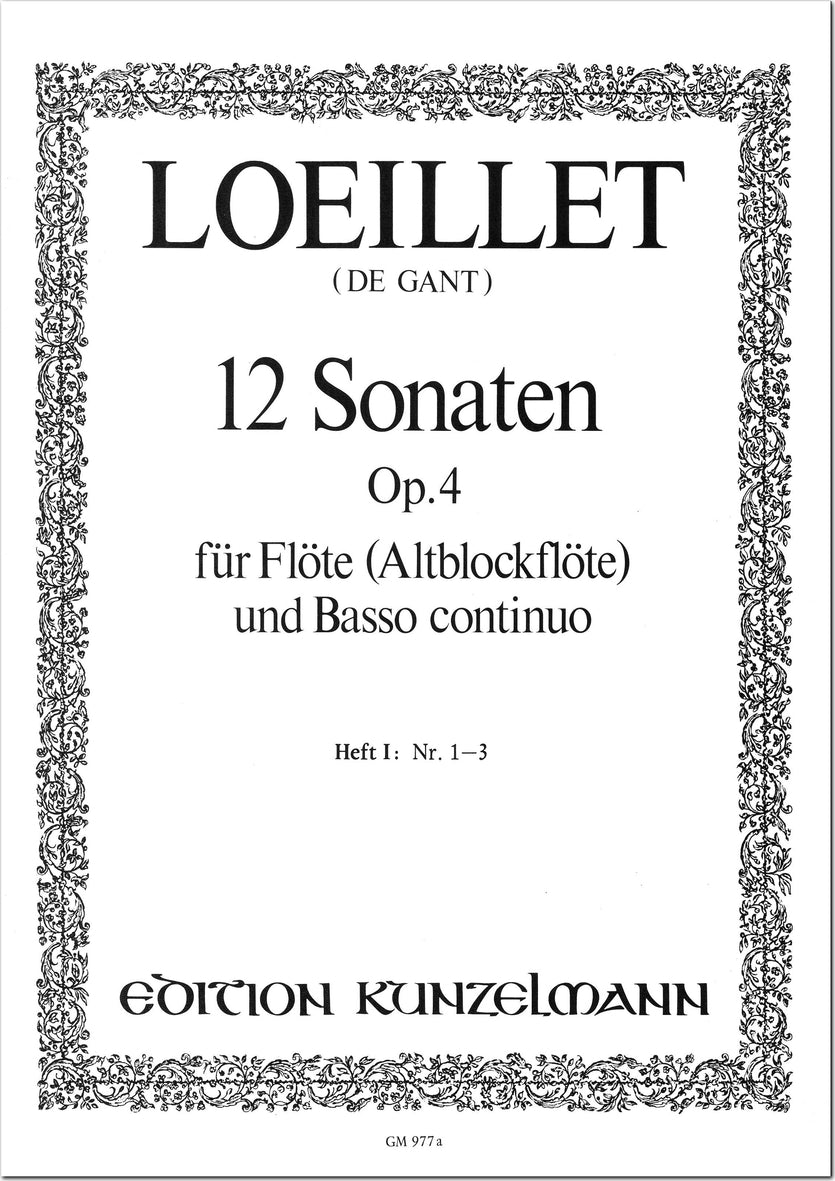Loeillet: Recorder Sonatas, Op. 4 - Volume 1 (Nos. 1-3)