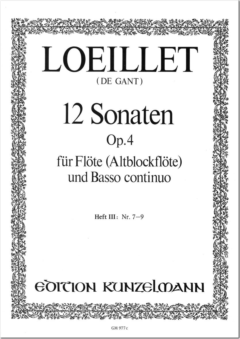 Loeillet: Recorder Sonatas, Op. 4 - Volume 3 (Nos. 7-9)