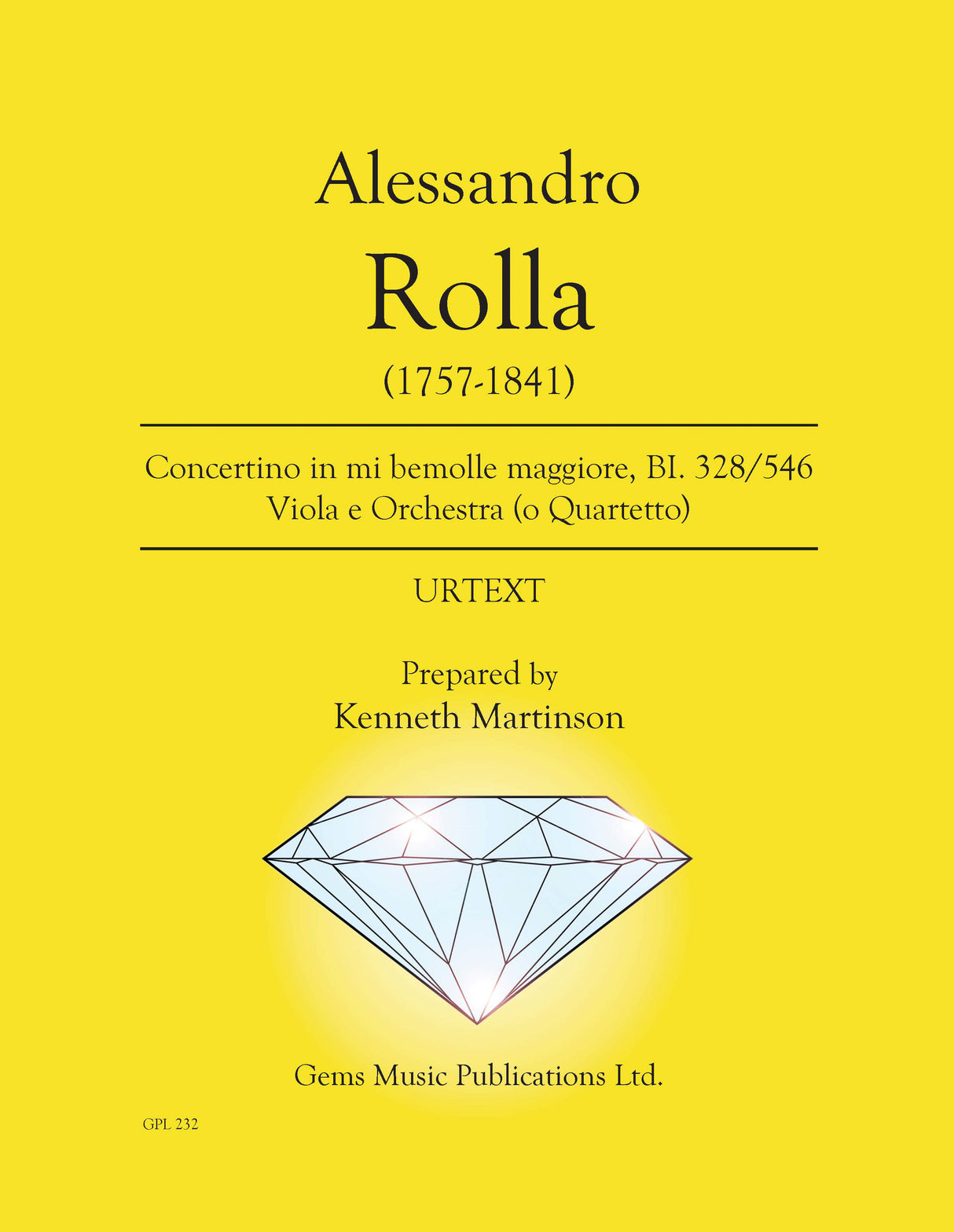 Rolla: Viola Concertino in E-flat Major, BI. 328, No. 546