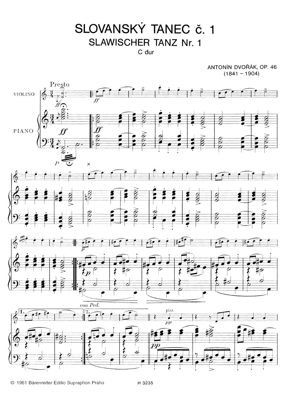 Dvořák: Slavonic Dances Nos. 1-4, Op. 46 (arr. Pokorný)