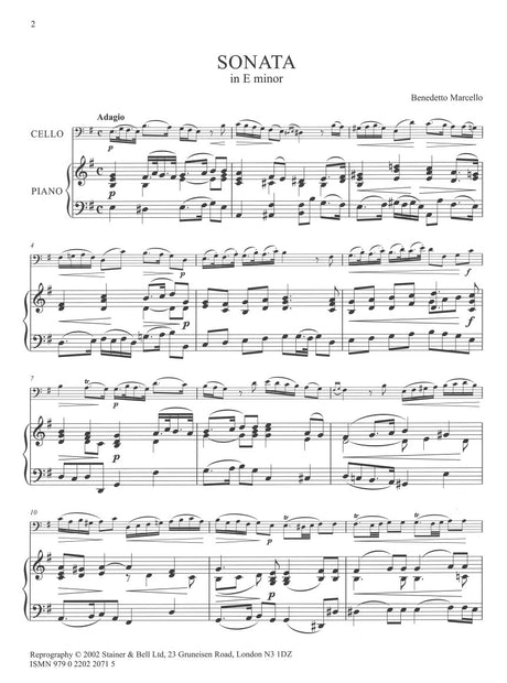 Marcello: Cello Sonata in E Minor