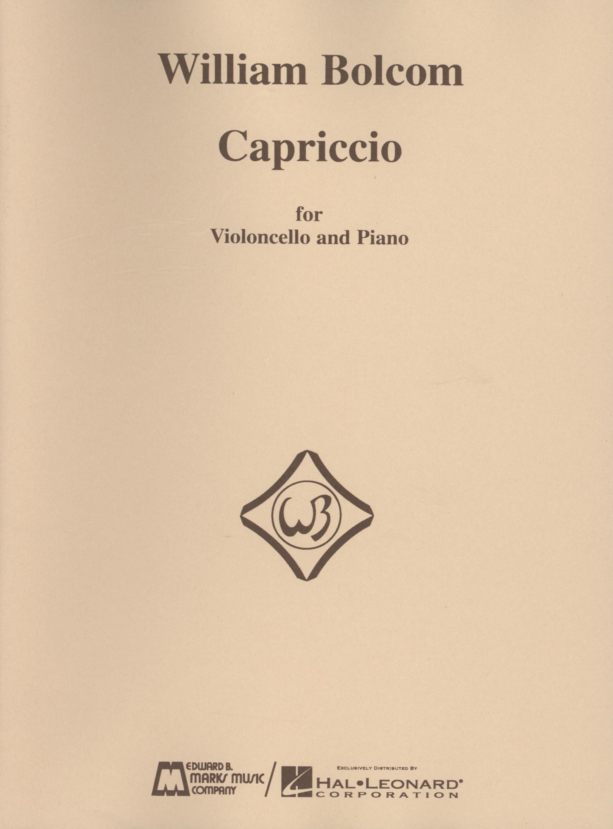 Bolcom: Capriccio for Cello & Piano