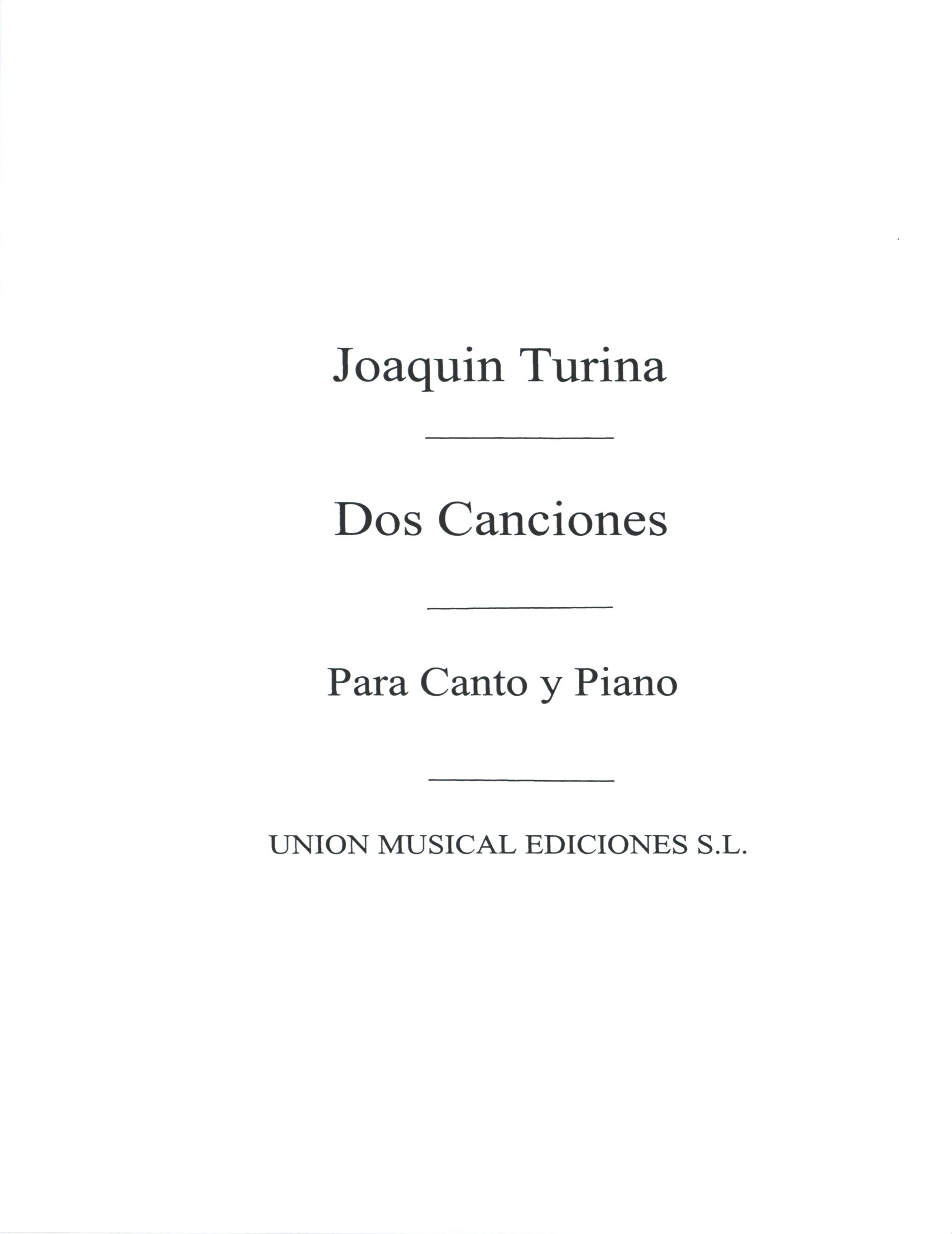Turina: Dos canciones, Op. 38
