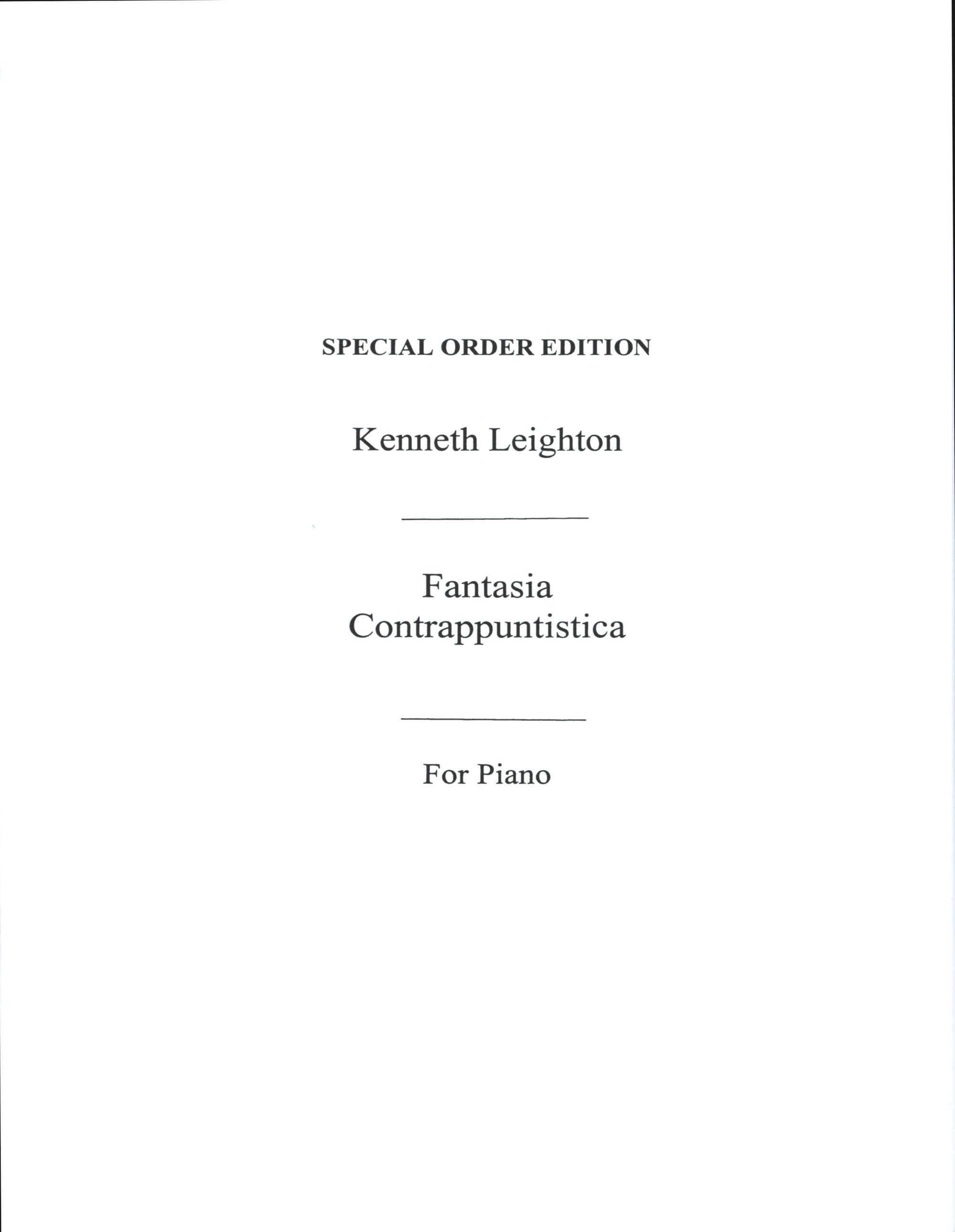 Leighton: Fantasia Contrappuntistica, Op. 24