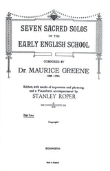Greene: Seven Sacred Solos of the Early English School