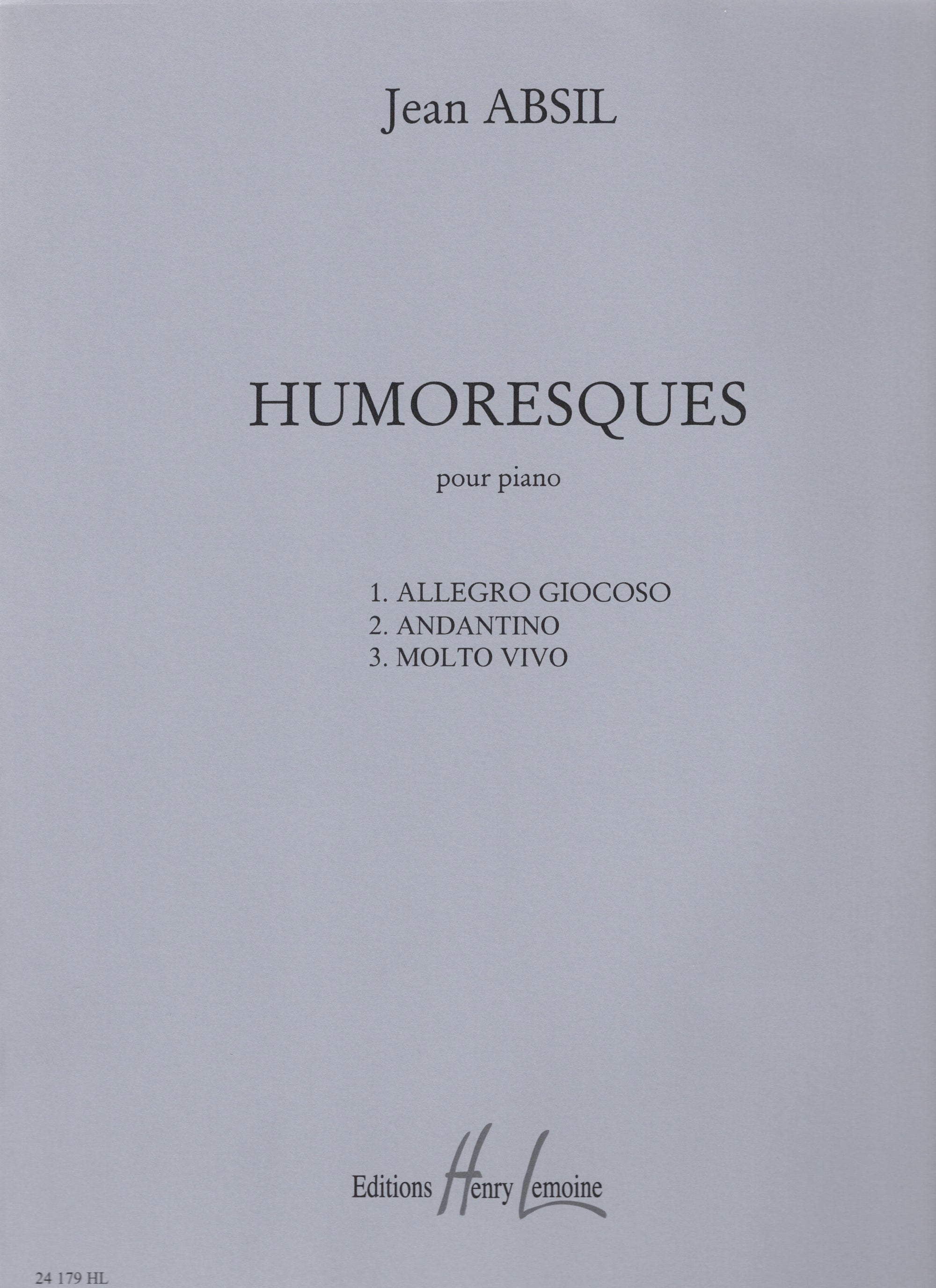 Absil: Humoresques, Op. 126