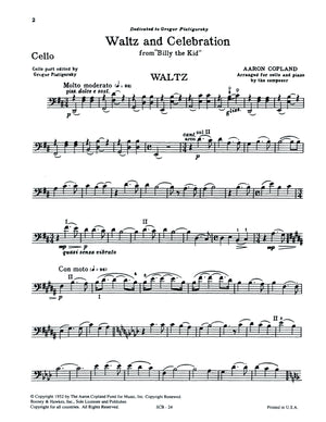 Copland: Waltz and Celebration (arr. for cello)
