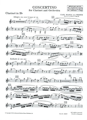 Weber: Concertino in E-flat Major, Op. 26