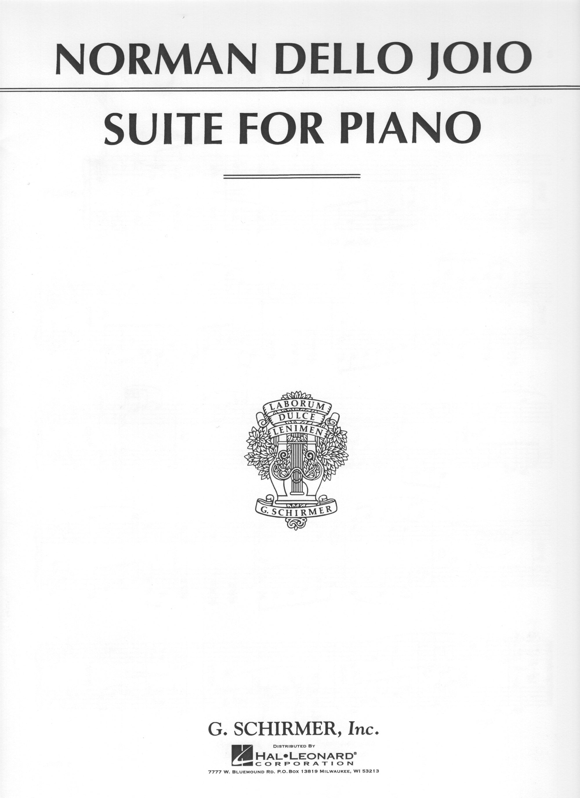 Dello Joio: Suite for Piano