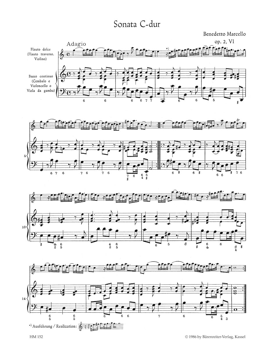 Marcello: Recorder Sonatas - Volume 3 (Op. 2, Nos. 6 & 7)