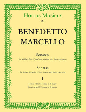Marcello: Recorder Sonatas - Volume 1 (Op. 2, Nos. 1 & 2)