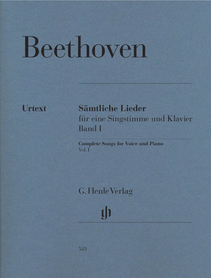Beethoven: Complete Songs for Voice and Piano - Volume 1