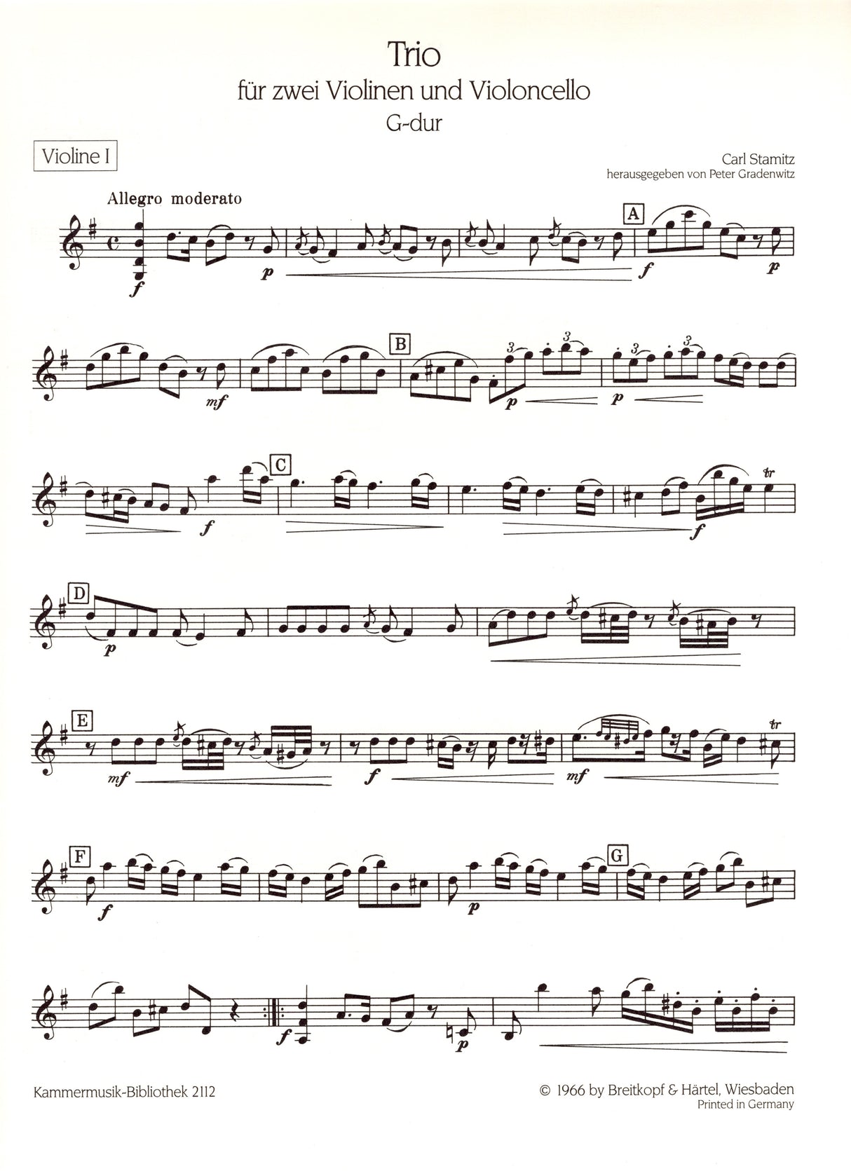 Stamitz: Trio Sonata in G Major