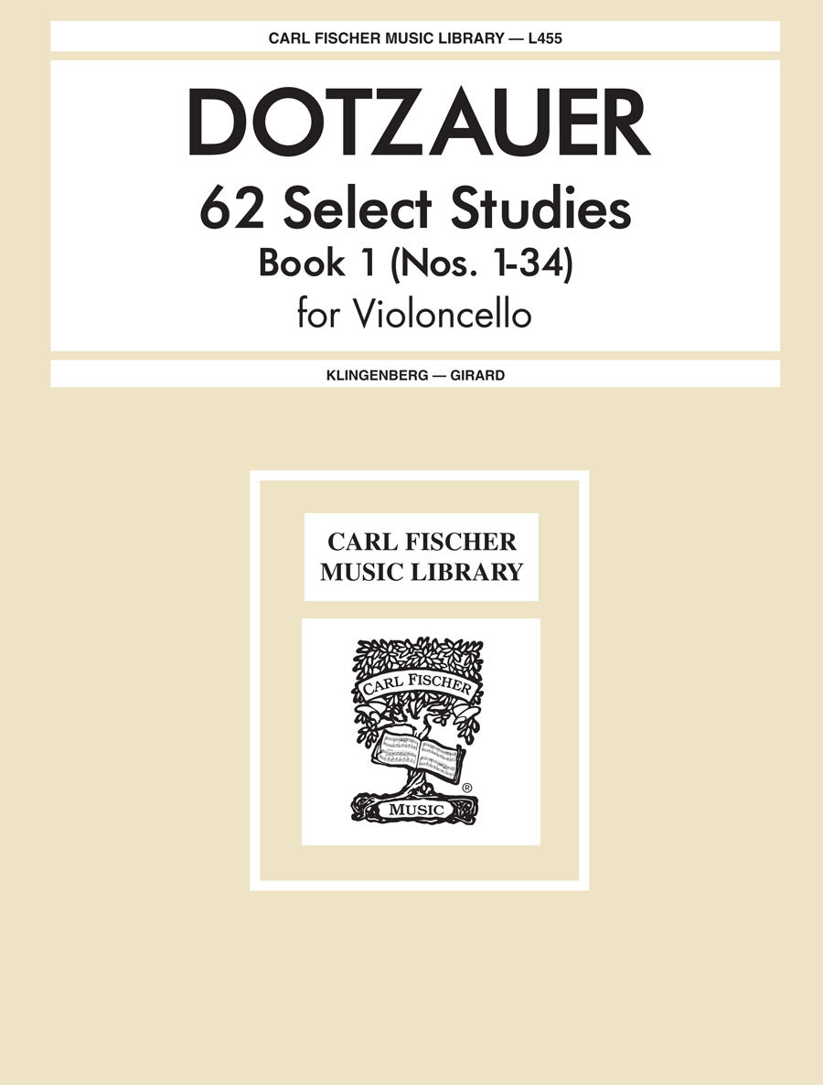 Dotzauer: 62 Select Studies - Book 1 (Nos. 1-34)