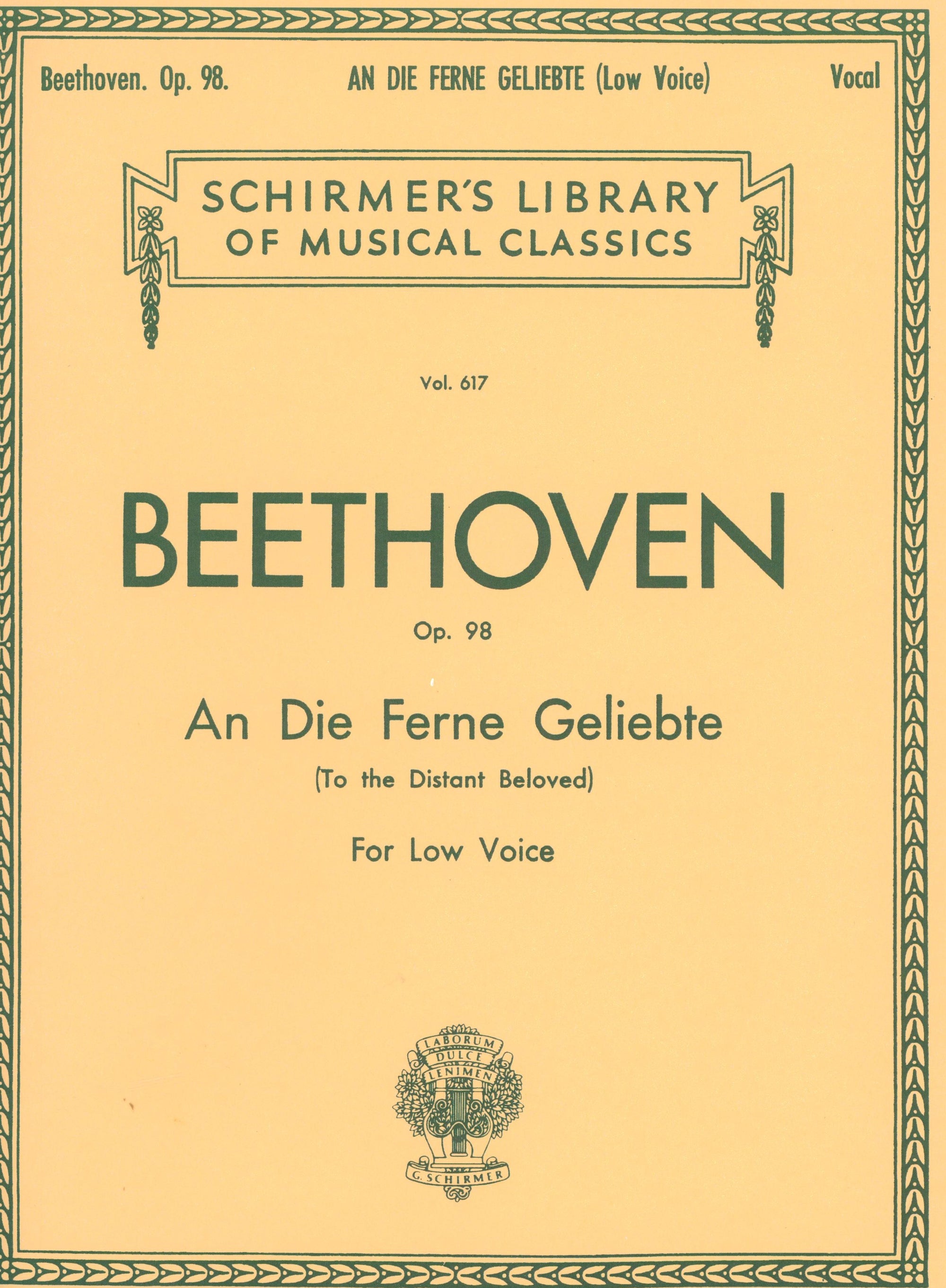 Beethoven: An die ferne Geliebte, Op. 98