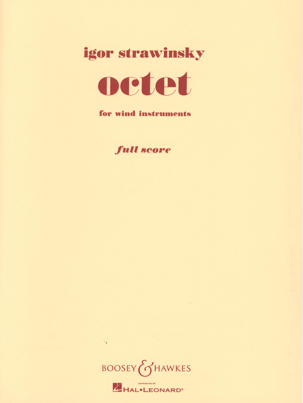 Stravinsky: Octet for Wind Instruments