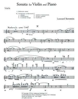 Bernstein: Violin Sonata