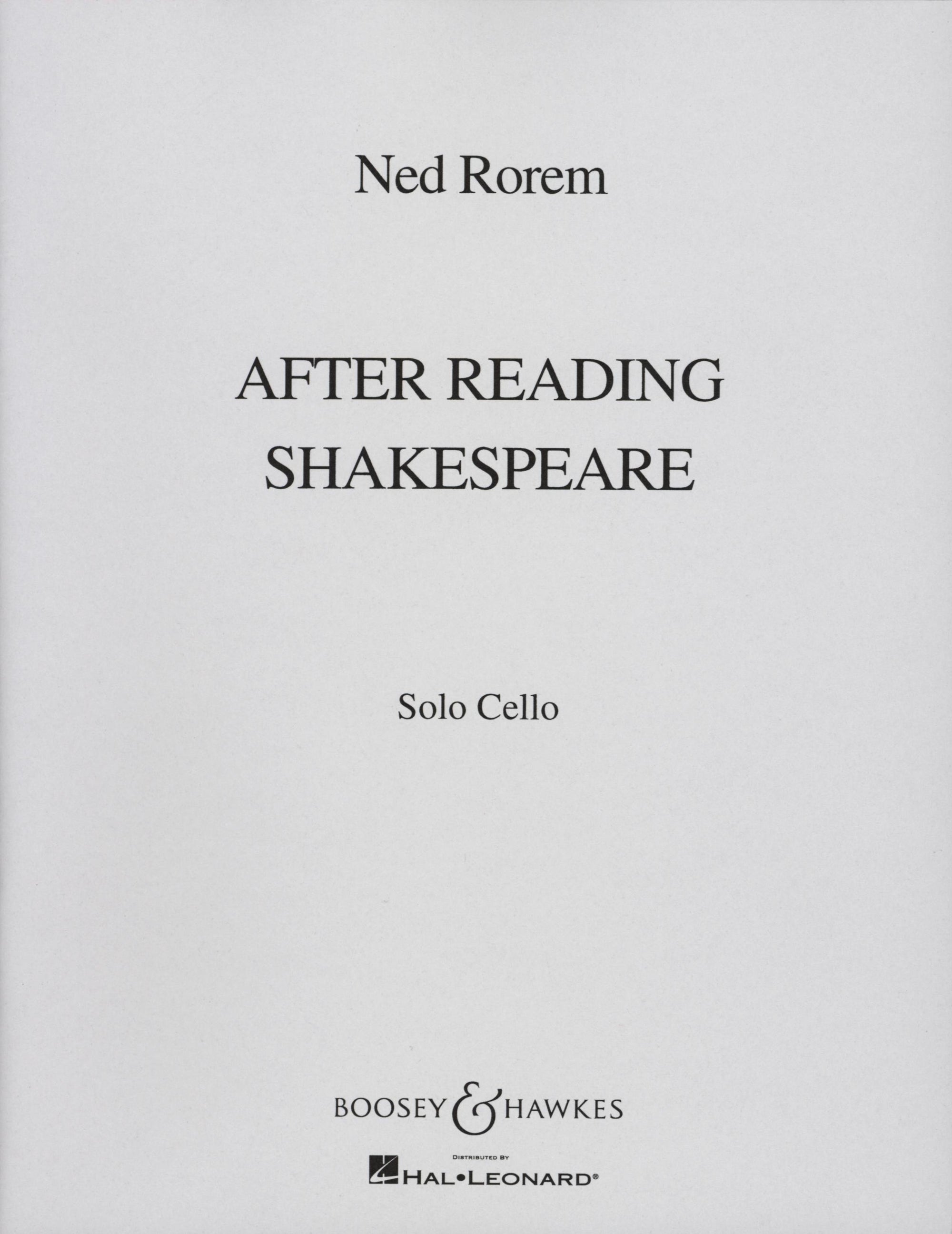 Rorem: After Reading Shakespeare